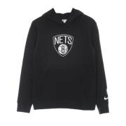 Brooklyn Nets Zwarte Hoodie Nike , Black , Heren