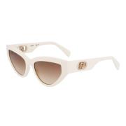 Cat-Eye Zonnebril Bruin Verloop Liu Jo , White , Dames