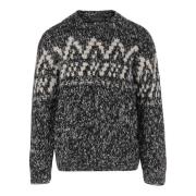 Geometrisch Patroon Sweater door Todd Snyder Woolrich , Black , Heren