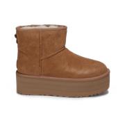 Bruine Classic Mini Platform Laarzen UGG , Brown , Dames