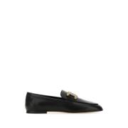 Klassieke zwarte leren loafers Tod's , Black , Dames