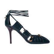 Uitgesneden Leren Stiletto Pumps Chloé , Black , Dames