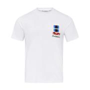 Witte T-shirt met elegant borduurwerk JW Anderson , White , Heren