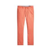 Slim Fit Stretch Chino Broek Polo Ralph Lauren , Orange , Heren