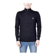 Zwarte Katoen Polyamide Blend Trui U.s. Polo Assn. , Black , Heren