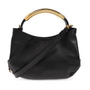 Leren handtas Moschino , Black , Dames