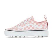 Lage Canvas Sneaker Katoen Snoep/Wit Vans , Pink , Dames