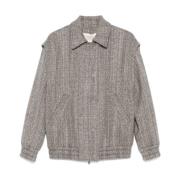 Midnight Ecru Bomber Jacket Golden Goose , Gray , Dames