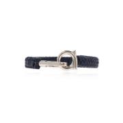 Leren armband Salvatore Ferragamo , Blue , Heren