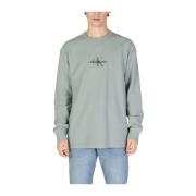 Katoenen Crewneck Sweater Calvin Klein Jeans , Green , Heren