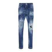 Klassieke Denim Jeans voor dagelijks gebruik Dsquared2 , Blue , Heren