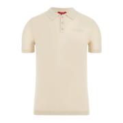 Katoenen Polo Shirt - Beige Rechte Pasvorm Guess , Beige , Heren