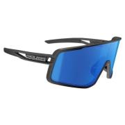 Zwart/Rw Blauwe Zonnebril met Helder Lens Salice , Black , Unisex