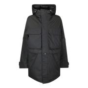 Nylon Parka met Afneembare Mouwen Heliot Emil , Black , Heren