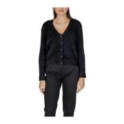 Zwarte Gebreide Vest Dames Herfst/Winter Collectie Street One , Black ...