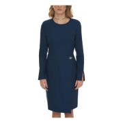 Ingewikkelde Stijl Jurk met Mouwsplitten Boss , Blue , Dames