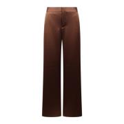 Satin wijde baggy broek Alice + Olivia , Brown , Dames