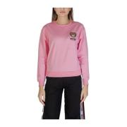 Gezellige katoenmix hoodie trui Moschino , Pink , Dames