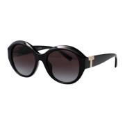 Blauwe Lens Zonnebril voor Zomerstijl Tiffany & Co. , Black , Dames