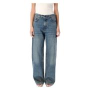 Oil Blue Wide Leg Denim Jeans Haikure , Blue , Dames