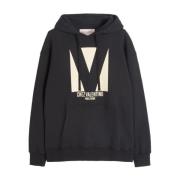 Zwarte Hoodie Casual Stijl Valentino Garavani , Black , Heren