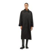 Regenjas in schelpweefsel met spreidkraag Jil Sander , Black , Dames