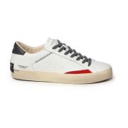 Witte Sneakers met Rode Details Crime London , White , Heren