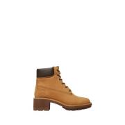 Beige Suède Dames Enkellaarzen Timberland , Brown , Dames