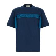 Casual Katoenen T-Shirt voor Mannen Lanvin , Blue , Heren