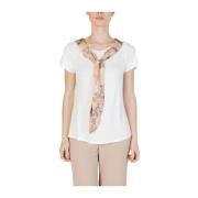 Beige Viscose Blend T-shirt voor dames Alviero Martini 1a Classe , Whi...