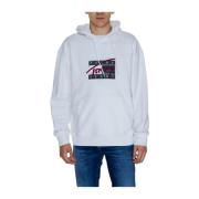 Witte Katoenen Hoodie Tommy Jeans , White , Heren