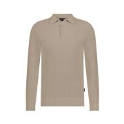 Taupe Melange Sweater Saint Steve , Gray , Heren