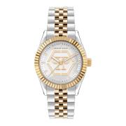 Datum Superlatief Zilver/Goud Horloge Philipp Plein , Yellow , Dames