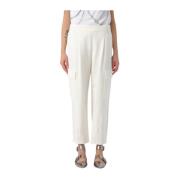 Broek met Cargo Zakken Twinset , White , Dames