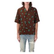 Retro Dice Bowling Shirt Amiri , Brown , Heren