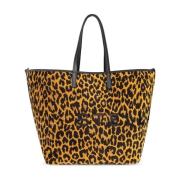 Bruine Luipaardprint Tote Tas Stella McCartney , Brown , Dames