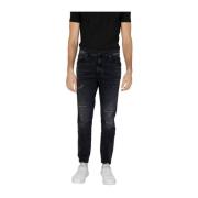 Skinny katoenen jeans met elastaan Antony Morato , Black , Heren