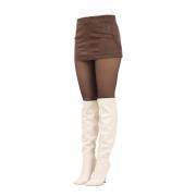 Bruine Fluwelen Korte Rok ViCOLO , Brown , Dames