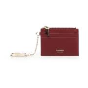 Bordeaux Portemonnee met Ketting Salvatore Ferragamo , Red , Dames