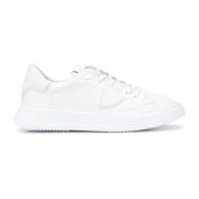 Logo Sneakers met Zijapplicatie Philippe Model , White , Heren