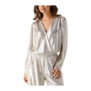 Zilver Elegant Body Top Amaya Amsterdam , Gray , Dames