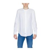 Linnen Overhemd Collectie Blauer , White , Heren