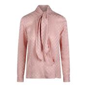 Geometrische Jacquard Zijden Overhemd Etro , Pink , Dames