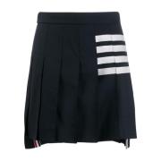 Blauwe Logo Wollen Rok Thom Browne , Blue , Dames