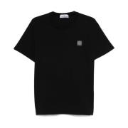 Zwarte T-shirt voor mannen Stone Island , Black , Heren