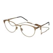 Gouden Roestvrijstalen Optische Frames met Ketting Hugo Boss , Yellow ...