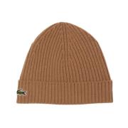 Bruine Winter Bonnet Stijl Hoed Lacoste , Brown , Heren