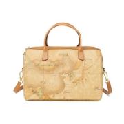 Stijlvolle Leren Handtas Collectie Alviero Martini 1a Classe , Beige ,...