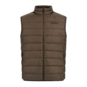 Mouwloze Logo Puffer Jas Guess , Brown , Heren