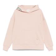 Dusty Rose Logo Hoodie Closed , Pink , Dames